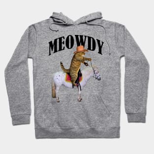 Funny Cat shirts, Meowdy Meme Shirt, Funny Cat Shirts, Funny Cat Puns, Meowdy Cat Cowboy T-shirt, Cat And Pony Shirts, Howdy Cat Lover Gift Hoodie